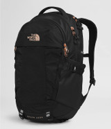 The North Face Women's Recon Luxe Backpack in TNF Black/Burnt Coral