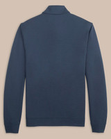 Southern Tide Men's Schooner Quarter Zip Pullover in Dress Blue side view