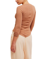 Free People Women's Going Places Cardi in Cafe Latte colorway