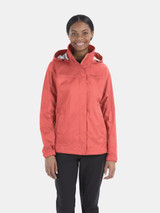 The Marmot Women's Precip Eco Jacket in the Grapefruit Colorway