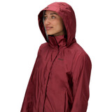 The Marmot Women's Precip Eco Jacket in the Grapefruit Colorway in acai Berry