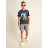 The Chubbies Boys' Forests Everywear Performance Shorts in the olive colorway
