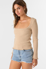 O'Neill Women's Floki Long Sleeve Top in Nomad