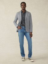 Faherty Men's Inlet Knit Blazer Medium Grey front
