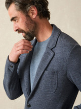 The Faherty Men's Inlet Knit Blazer in Deep Navy