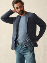 The Faherty Men's Inlet Knit Blazer in Deep Navy