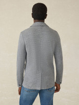 Faherty Men's Inlet Knit Blazer Medium Grey full length
