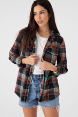 O'Neill Women's Zuma SuperFleece Flannel in Latigo Bay