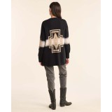 Pendleton Women's Sierra Springs Cotton Cardigan in Black Harding Multi colorway