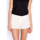 PJ Salvage Women's Textured Essentials Shorts in Stone colorway