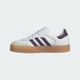 adidas Women's Sambae Shoes Feather White and Aurora Plum side view
