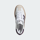 The Adidas Women's Sambae Shoes in White and Purple