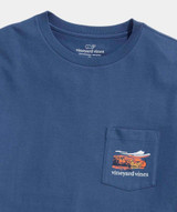 The Vineyard Vines Men's Autumn Wakes Short-Sleeve Pocket Tee in Moonshine