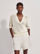 Varley Women's Callie Knit Top in Egret