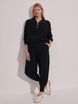 Varley Women's Hawley Half Zip Sweat Pullover in Black