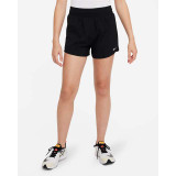 Nike Girls' One Big Kids' Dri-FIT High-Waisted Woven Training Shorts in Black colorway