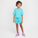 Nike Girls' One Big Kids' Dri-FIT High-Waisted Woven Training Shorts in Dusty Cactus Colorway
