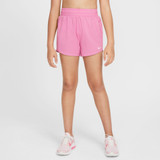 Nike Girls' One Big Kids' Dri-FIT High-Waisted Woven Training Shorts in Magic Flamingo Colorway