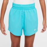 Nike Girls' One Big Kids' Dri-FIT High-Waisted Woven Training Shorts in Dusty Cactus Colorway