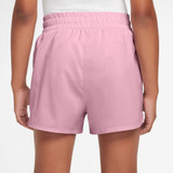 Nike Girls' One Big Kids' Dri-FIT High-Waisted Woven Training Shorts in Medium Soft Pink