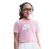 The Nike Girls' Sportswear Cropped T-Shirt in Medium Soft Pink