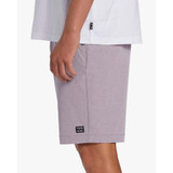 The Billabong Men's Crossfire Mid 19" Hybrid Shorts in the colorway Plum