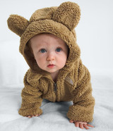 The North Face Infants' Campshire Full-Zip Hoodie in Teddy Brown back view