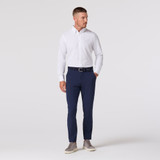 The Mizzen Main Men's Leeward Dress Shirt in Navy Stacked Geo