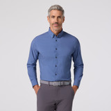 The Mizzen Main Men's Leeward Dress Shirt in Coastal Fjord Double Diamond