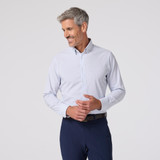 Mizzen+Main Men's Leeward Dress Shirt White Diamond Shadow detail