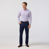 The Mizzen Main Men's Leeward Dress Shirt in Pink Salt Wyatt Plaid