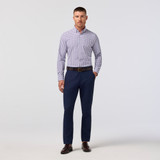 The Mizzen Main Men's Leeward Dress Shirt in Purple Dusk Madison Check