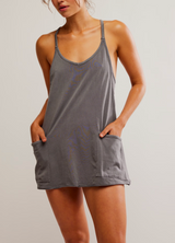 FP Movement Women's Hot Shot Mini Dress in Gunmetal