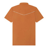 The Texas Standard Men's Lariat Western crossbody Polo in Burnt Orange