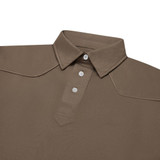 The Texas Standard Men's Lariat Western Polo in Pecan Brown
