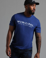 The Municipal Men's 4AM Club T-Shirt in Dusk Blue