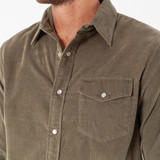 Criquet Men's Corduroy Pearl Snap Long Sleeve Shirt