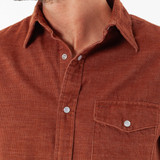 Criquet Men's Corduroy Pearl Snap Long Sleeve Shirt