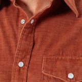 Criquet Men's Corduroy Pearl Snap Long Sleeve Shirt