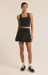 Z Supply Women's Court Club Skirt in Black colorway