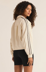 Z Supply Women's On Track Nylon Jacket in Sandstone