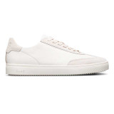 The Clae Men's Deane Leather Sneakers in Off White and White