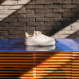 The Clae Women's Deane Leather Sneakers in Off White