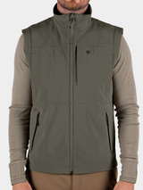 Duck Camp Men's Contact Softshell Vest in Moss back view