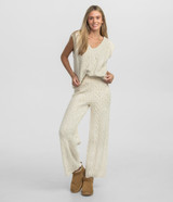 Southern Shirt Women's Cable Sweater Pants in Off White