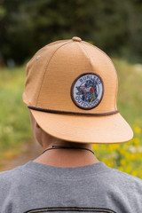 Burlebo Boys' Duck & Dog Snapback Hat in Tan