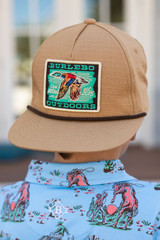Burlebo Boys' Greenhead Patch Snapback Hat in Tan