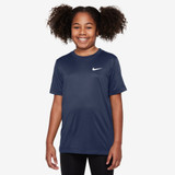 The Nike Kids' Nike Legend DRI-FIT Tee in Midnight Navy