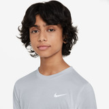 The Nike Kids' Sportswear Legend DRI-FIT Tee in Football Grey