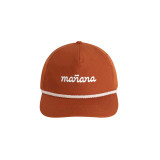 The Mañana Classic Snapback Hat in Orange and White